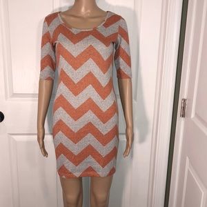rue 21 Orange/Grey Dress. NWT. M